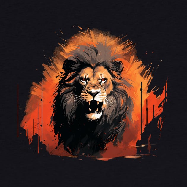 angry lion by piratesnow